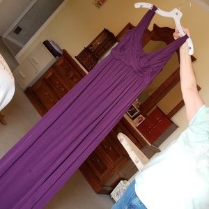 DAVIDS BRIDAL purple gown